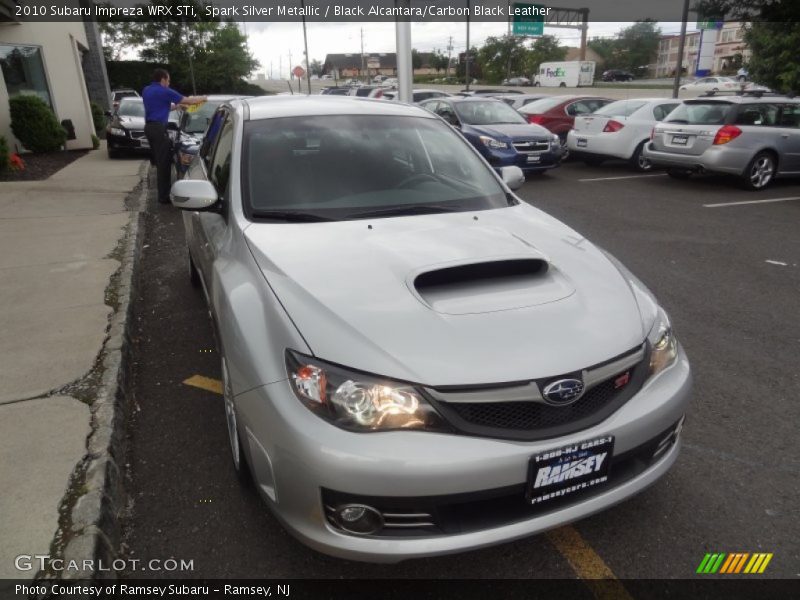 Spark Silver Metallic / Black Alcantara/Carbon Black Leather 2010 Subaru Impreza WRX STi
