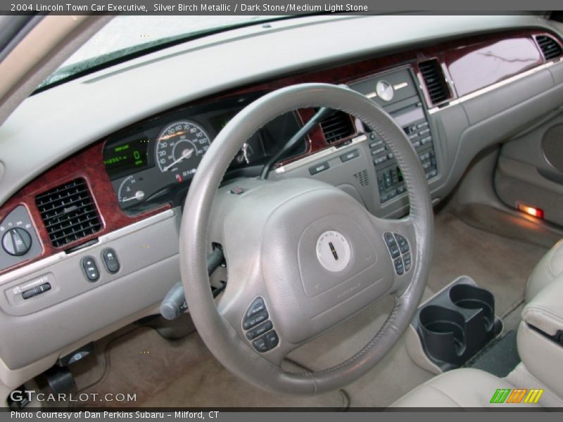Silver Birch Metallic / Dark Stone/Medium Light Stone 2004 Lincoln Town Car Executive