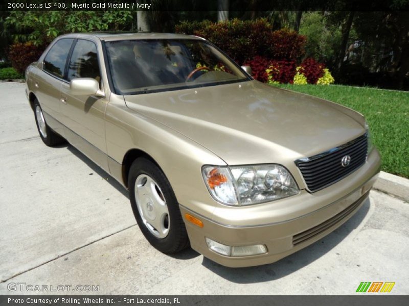 Mystic Gold Metallic / Ivory 2000 Lexus LS 400