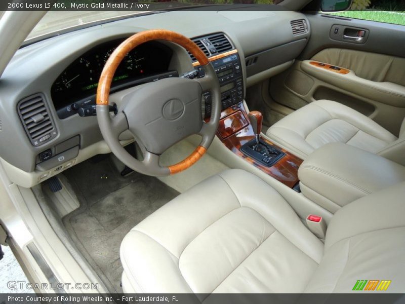 Mystic Gold Metallic / Ivory 2000 Lexus LS 400