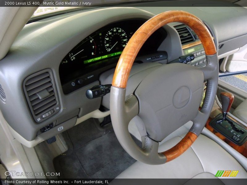 Mystic Gold Metallic / Ivory 2000 Lexus LS 400