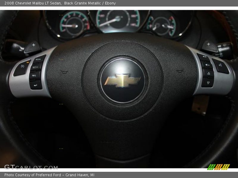 Black Granite Metallic / Ebony 2008 Chevrolet Malibu LT Sedan