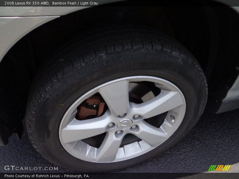 Bamboo Pearl / Light Gray 2008 Lexus RX 350 AWD