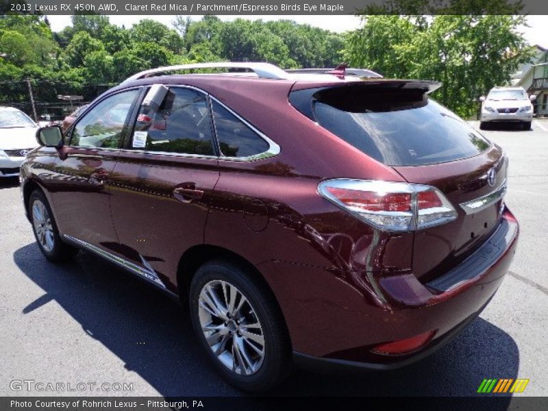 Claret Red Mica / Parchment/Espresso Birds Eye Maple 2013 Lexus RX 450h AWD