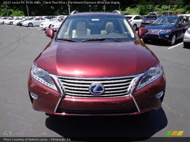 Claret Red Mica / Parchment/Espresso Birds Eye Maple 2013 Lexus RX 450h AWD
