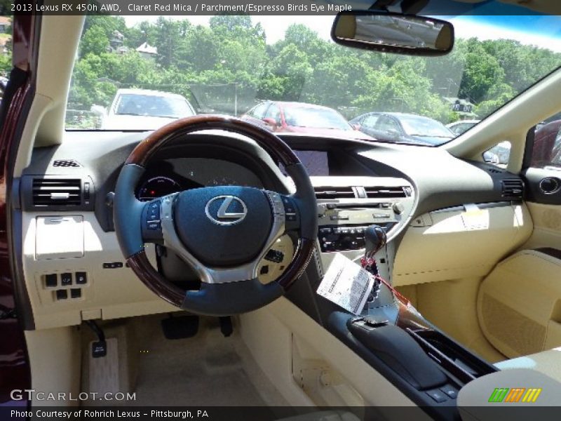 Claret Red Mica / Parchment/Espresso Birds Eye Maple 2013 Lexus RX 450h AWD