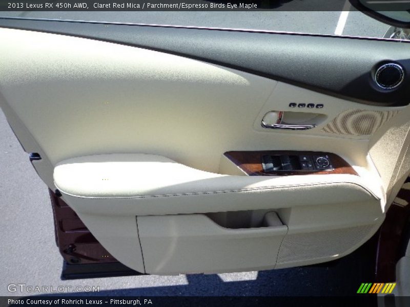 Claret Red Mica / Parchment/Espresso Birds Eye Maple 2013 Lexus RX 450h AWD