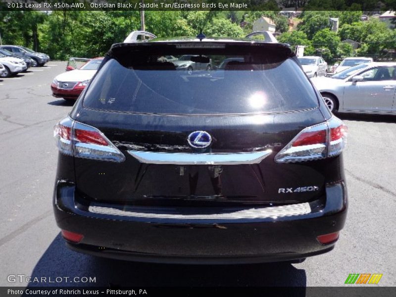 Obsidian Black / Saddle Tan/Espresso Birds Eye Maple 2013 Lexus RX 450h AWD