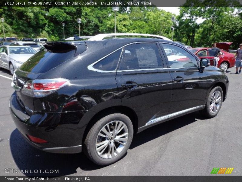 Obsidian Black / Saddle Tan/Espresso Birds Eye Maple 2013 Lexus RX 450h AWD
