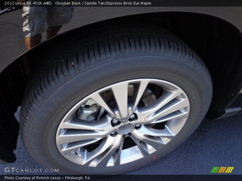 Obsidian Black / Saddle Tan/Espresso Birds Eye Maple 2013 Lexus RX 450h AWD