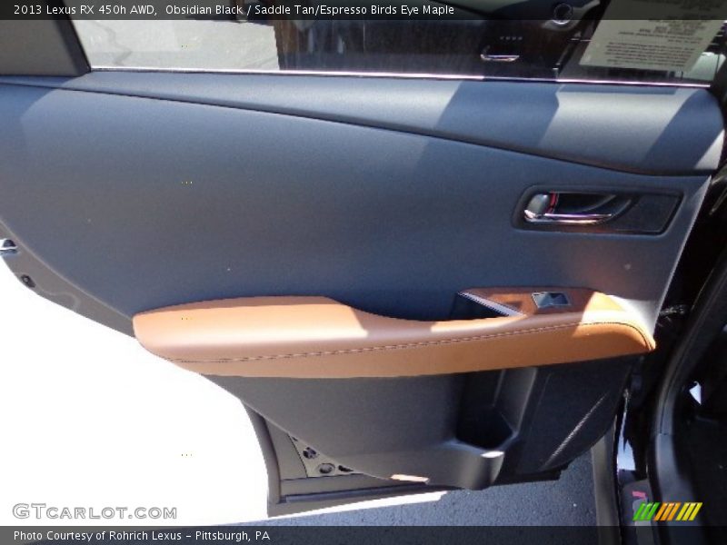 Obsidian Black / Saddle Tan/Espresso Birds Eye Maple 2013 Lexus RX 450h AWD