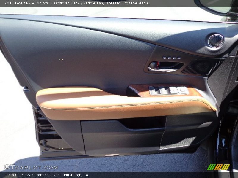 Obsidian Black / Saddle Tan/Espresso Birds Eye Maple 2013 Lexus RX 450h AWD