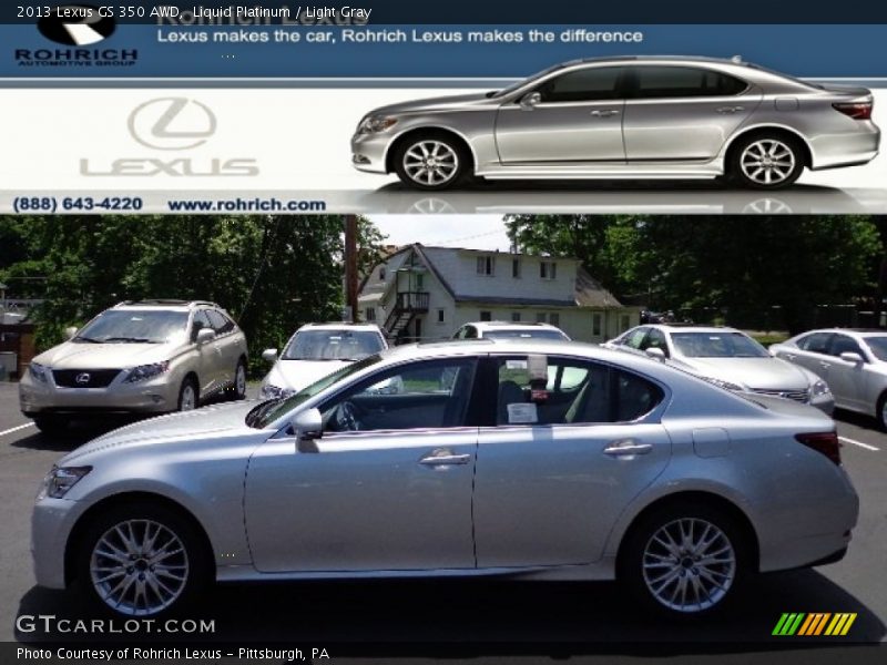 Liquid Platinum / Light Gray 2013 Lexus GS 350 AWD