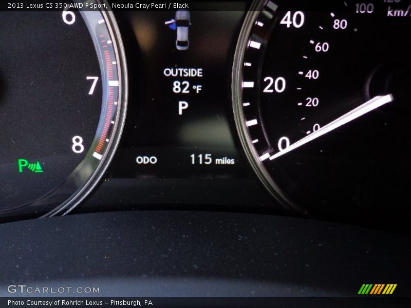Nebula Gray Pearl / Black 2013 Lexus GS 350 AWD F Sport