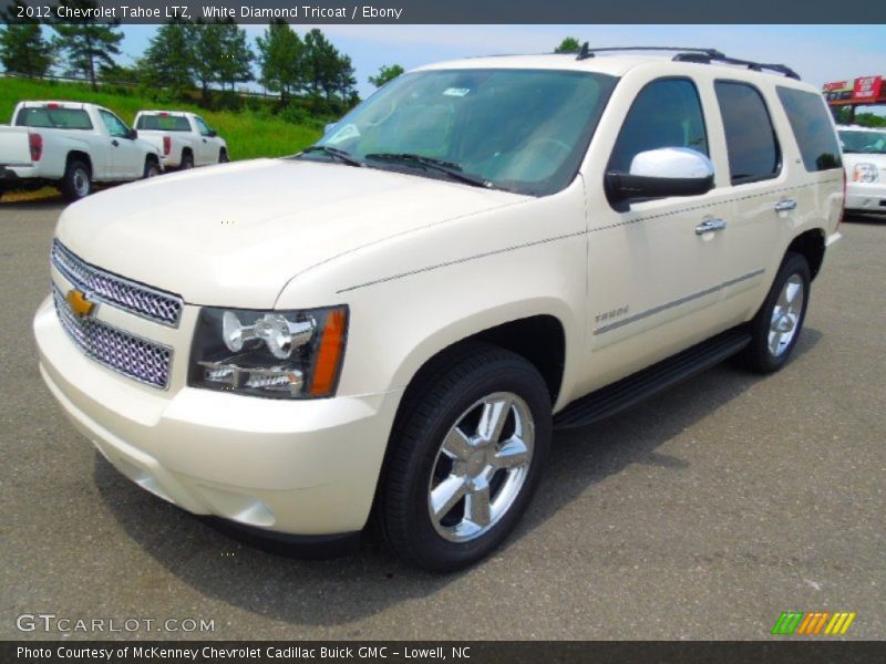 White Diamond Tricoat / Ebony 2012 Chevrolet Tahoe LTZ