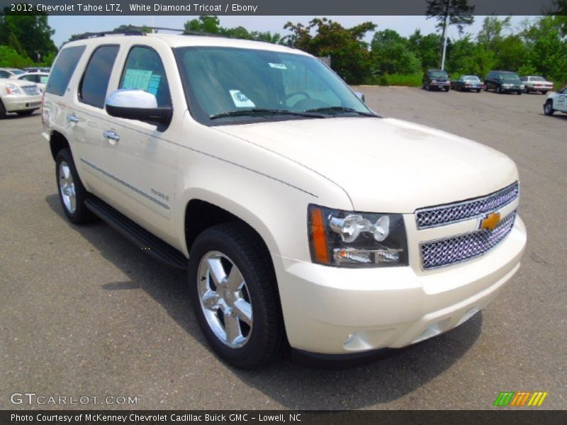 White Diamond Tricoat / Ebony 2012 Chevrolet Tahoe LTZ