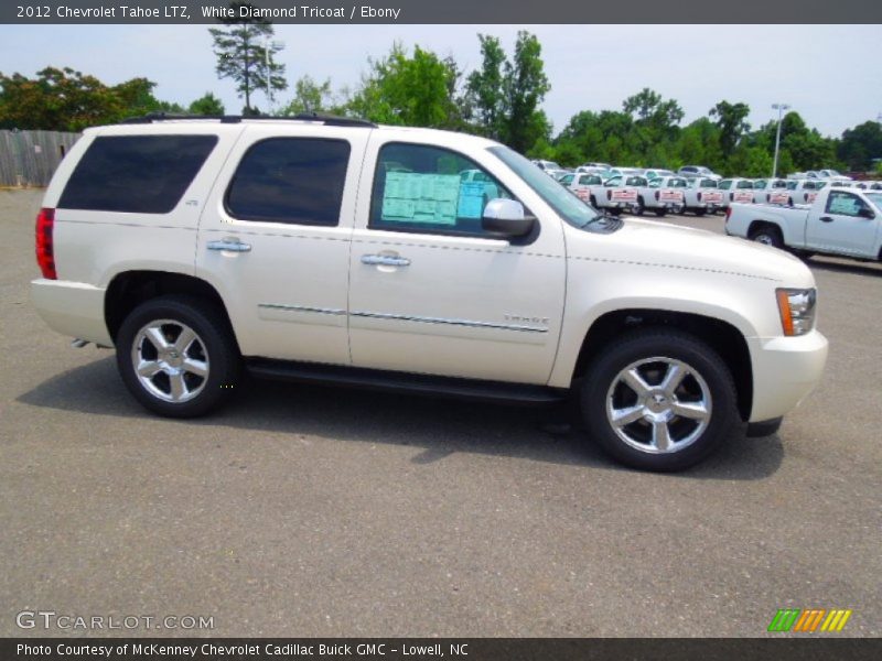 White Diamond Tricoat / Ebony 2012 Chevrolet Tahoe LTZ