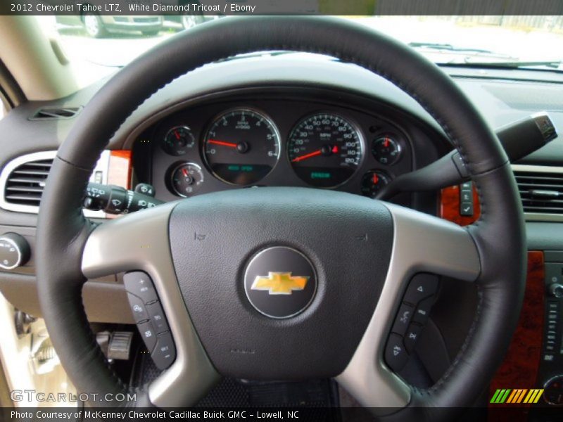 White Diamond Tricoat / Ebony 2012 Chevrolet Tahoe LTZ