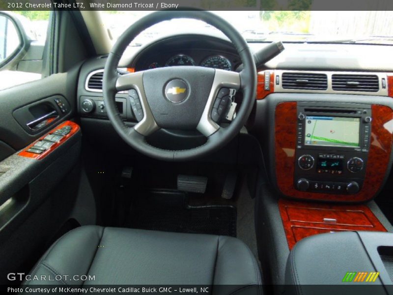 White Diamond Tricoat / Ebony 2012 Chevrolet Tahoe LTZ