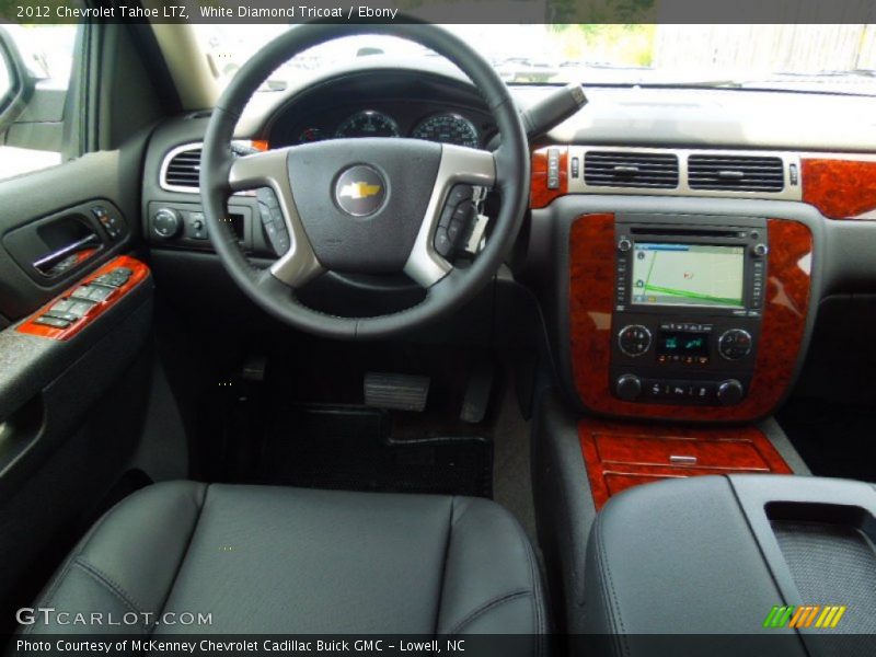 White Diamond Tricoat / Ebony 2012 Chevrolet Tahoe LTZ