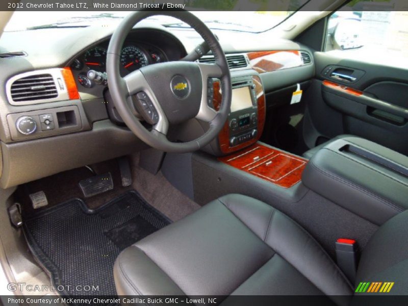 White Diamond Tricoat / Ebony 2012 Chevrolet Tahoe LTZ