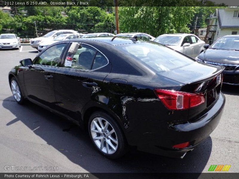 Obsidian Black / Black 2012 Lexus IS 250 AWD