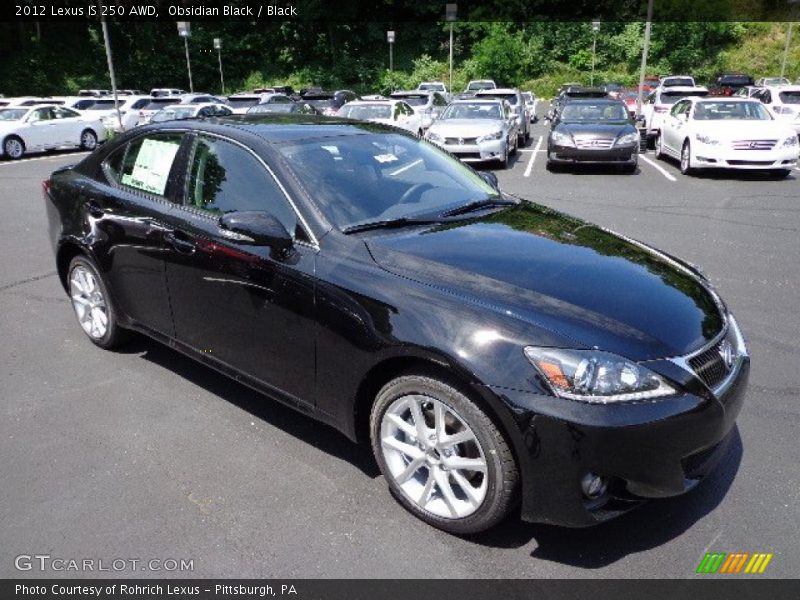 Obsidian Black / Black 2012 Lexus IS 250 AWD