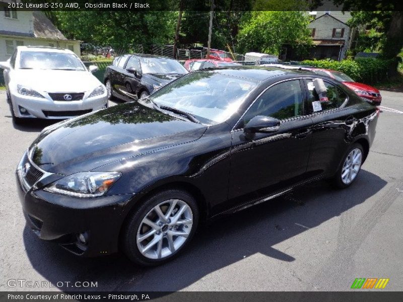 Obsidian Black / Black 2012 Lexus IS 250 AWD