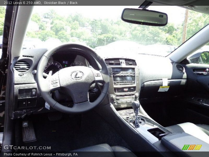 Obsidian Black / Black 2012 Lexus IS 250 AWD