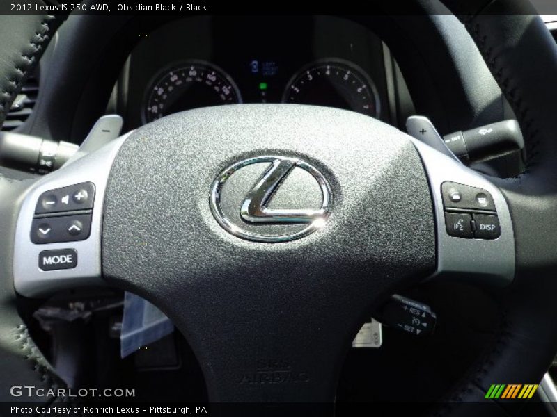 Obsidian Black / Black 2012 Lexus IS 250 AWD
