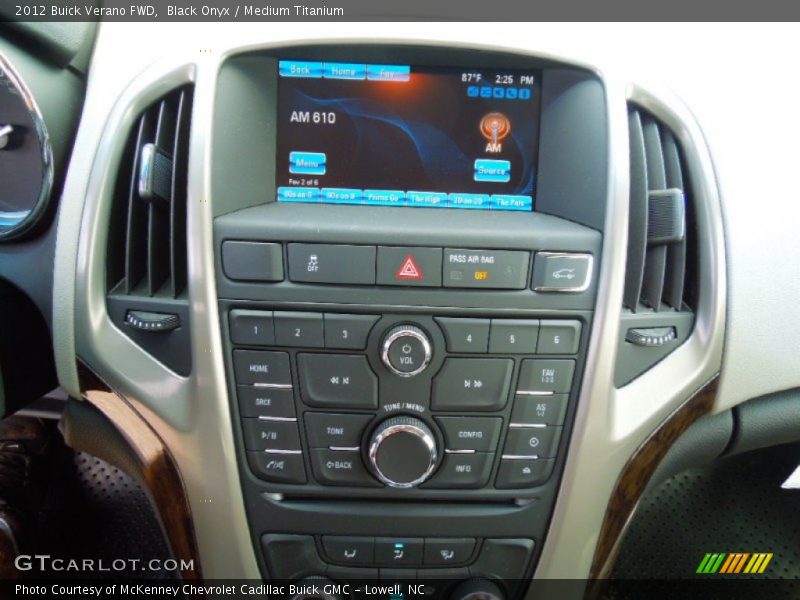 Black Onyx / Medium Titanium 2012 Buick Verano FWD