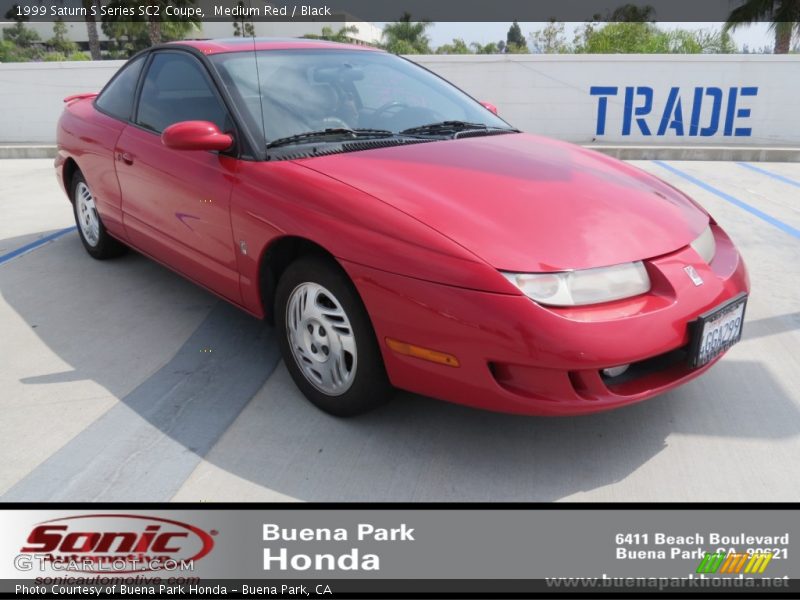 Medium Red / Black 1999 Saturn S Series SC2 Coupe