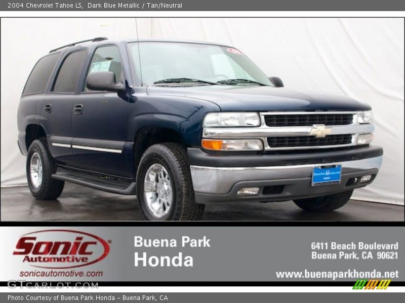 Dark Blue Metallic / Tan/Neutral 2004 Chevrolet Tahoe LS