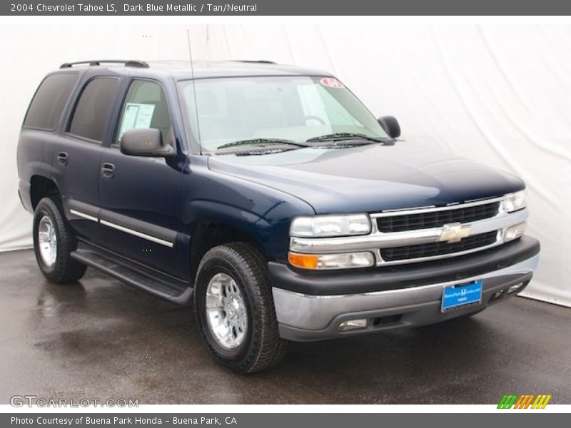 Dark Blue Metallic / Tan/Neutral 2004 Chevrolet Tahoe LS