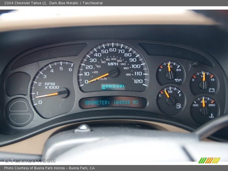 Dark Blue Metallic / Tan/Neutral 2004 Chevrolet Tahoe LS