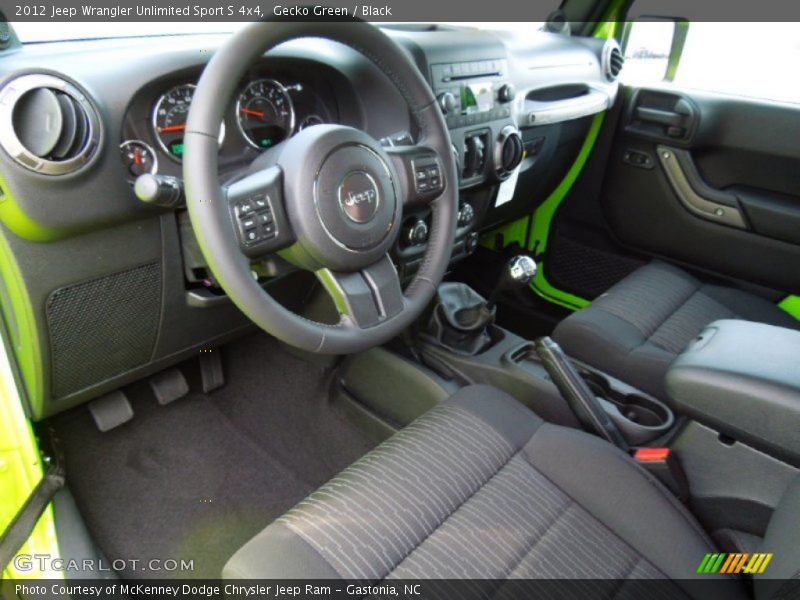 Black Interior - 2012 Wrangler Unlimited Sport S 4x4 