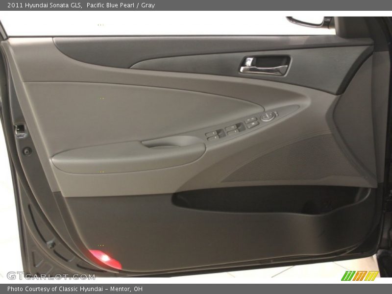 Pacific Blue Pearl / Gray 2011 Hyundai Sonata GLS