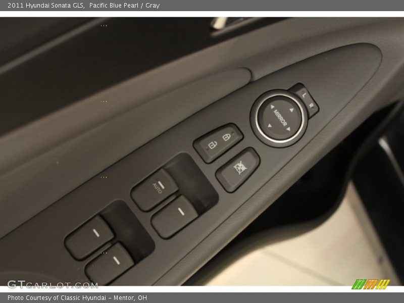 Pacific Blue Pearl / Gray 2011 Hyundai Sonata GLS