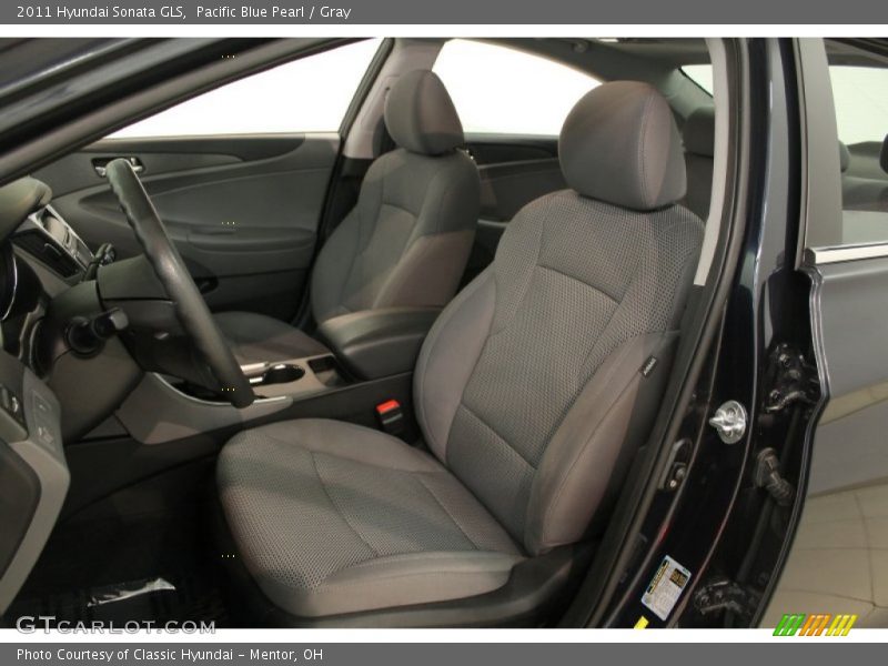 Pacific Blue Pearl / Gray 2011 Hyundai Sonata GLS