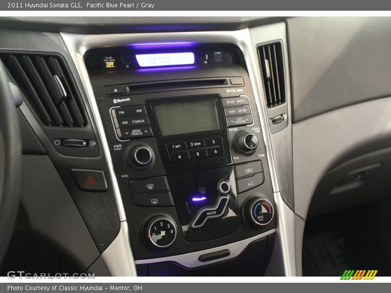 Pacific Blue Pearl / Gray 2011 Hyundai Sonata GLS