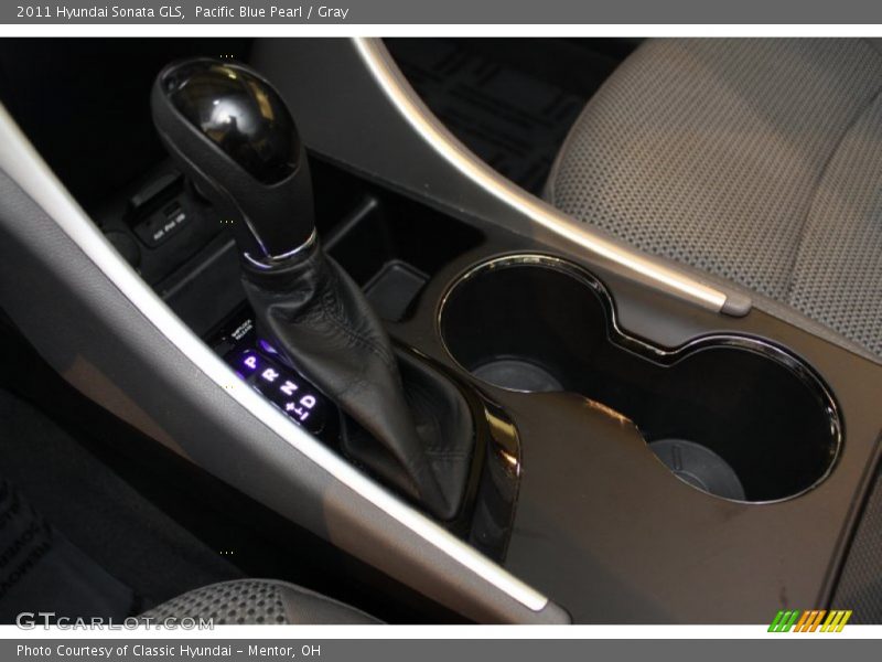 Pacific Blue Pearl / Gray 2011 Hyundai Sonata GLS