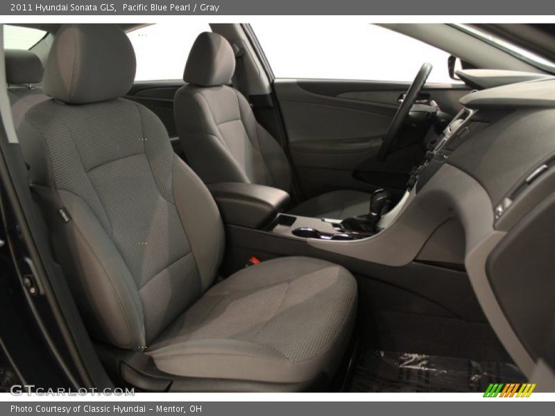 Pacific Blue Pearl / Gray 2011 Hyundai Sonata GLS