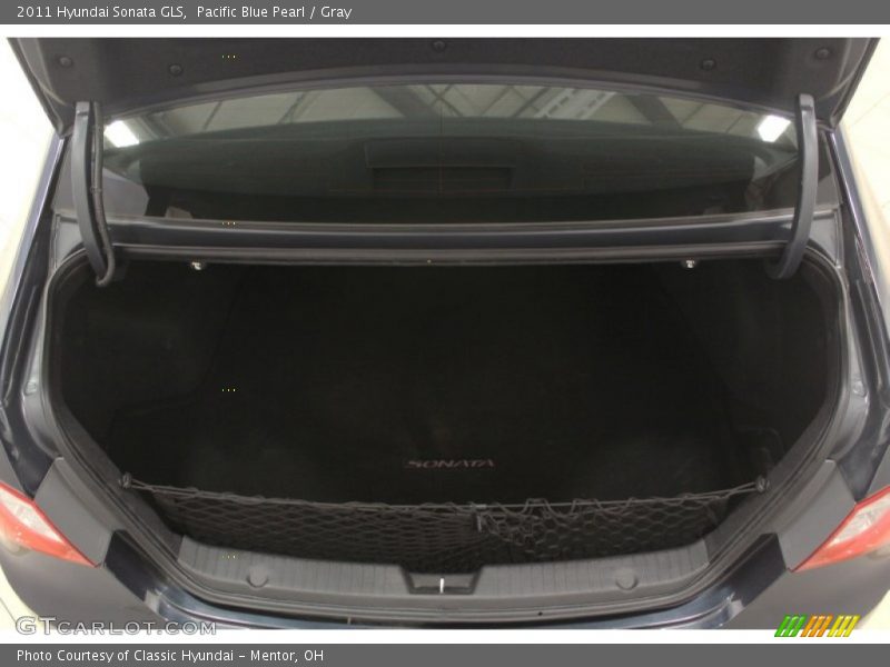 Pacific Blue Pearl / Gray 2011 Hyundai Sonata GLS