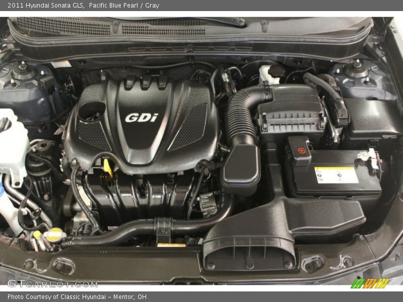 Pacific Blue Pearl / Gray 2011 Hyundai Sonata GLS