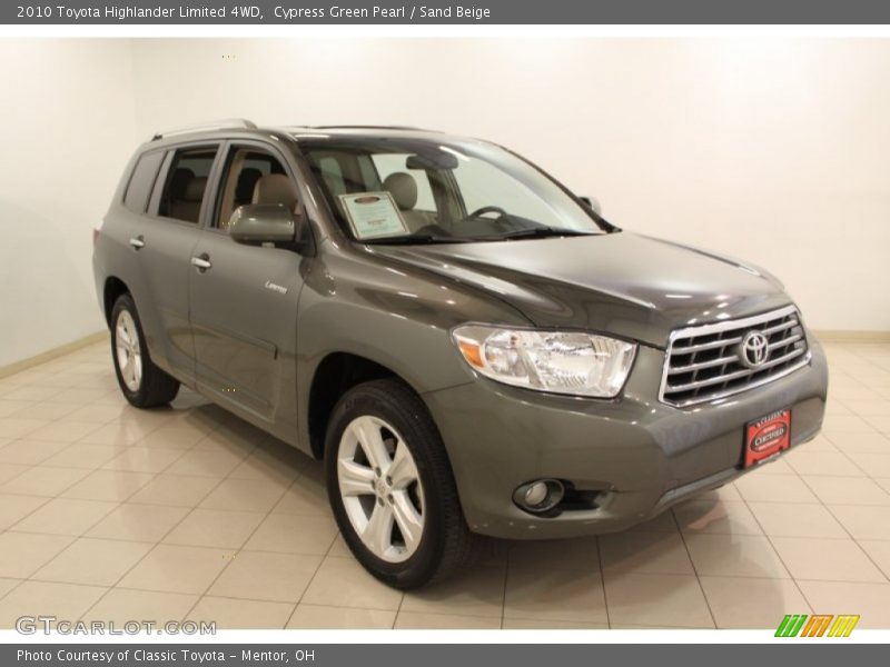 Cypress Green Pearl / Sand Beige 2010 Toyota Highlander Limited 4WD