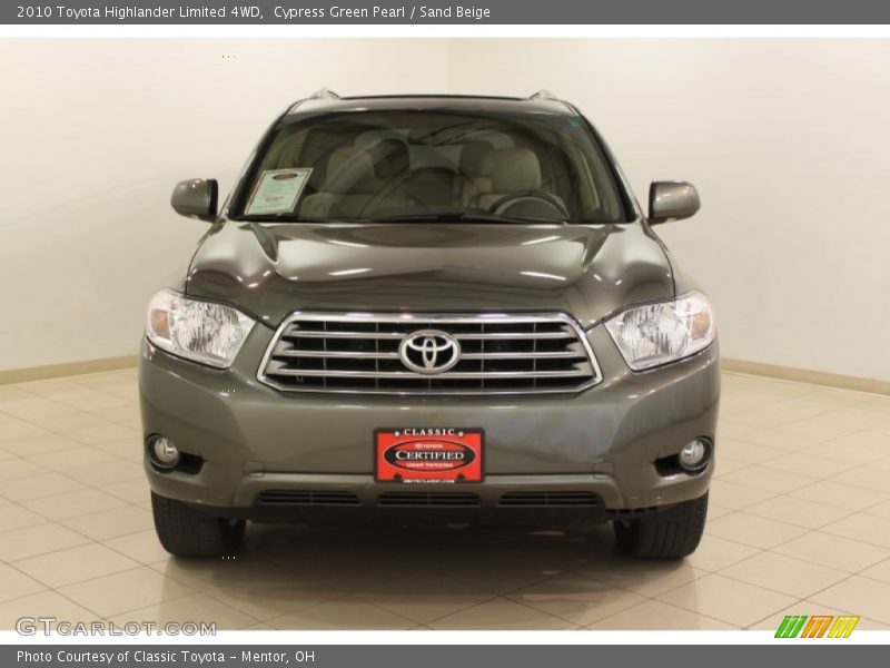 Cypress Green Pearl / Sand Beige 2010 Toyota Highlander Limited 4WD