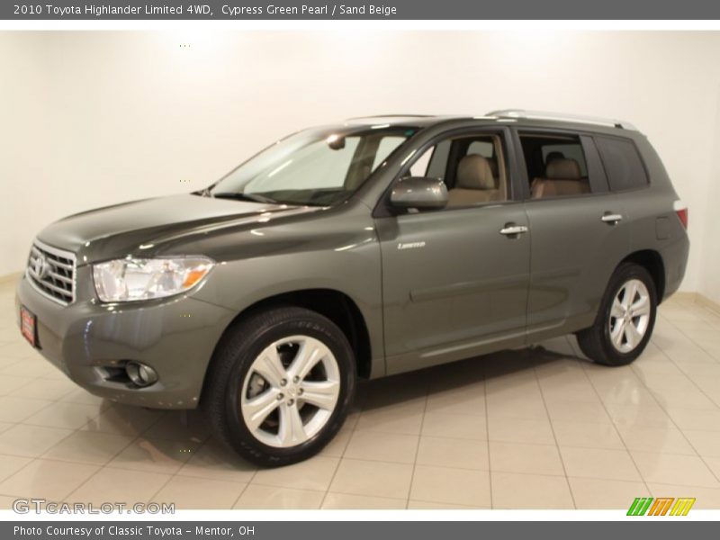 Cypress Green Pearl / Sand Beige 2010 Toyota Highlander Limited 4WD
