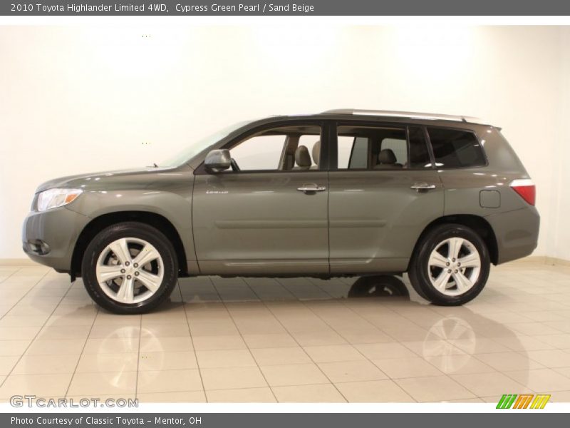 Cypress Green Pearl / Sand Beige 2010 Toyota Highlander Limited 4WD