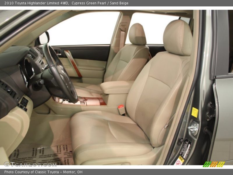 Cypress Green Pearl / Sand Beige 2010 Toyota Highlander Limited 4WD
