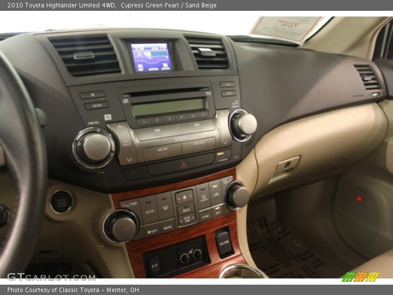 Cypress Green Pearl / Sand Beige 2010 Toyota Highlander Limited 4WD